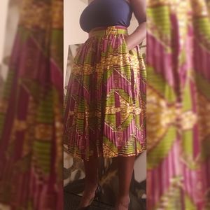 Tribal Patterned Skirt with pockets